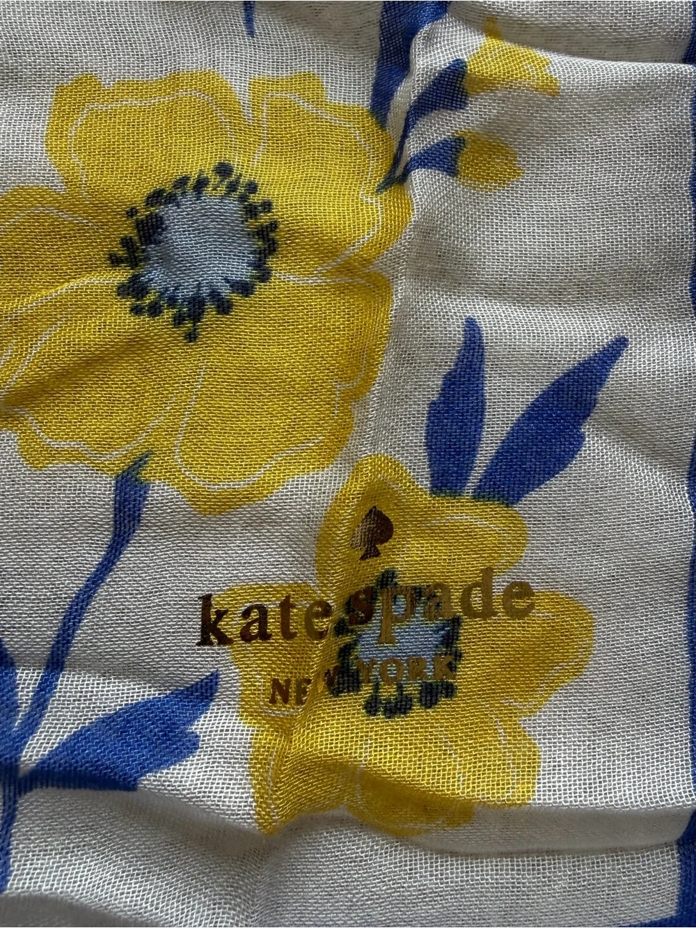 Kate Spade New York Springtime Floral Oblong Scarf NWT